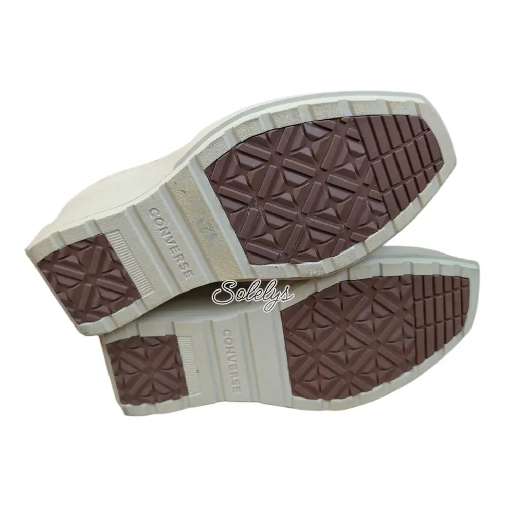 Converse Chuck 70 De Luxe Wedge Platform Suede Nubuck Bear Nap Miso Brown 7.5